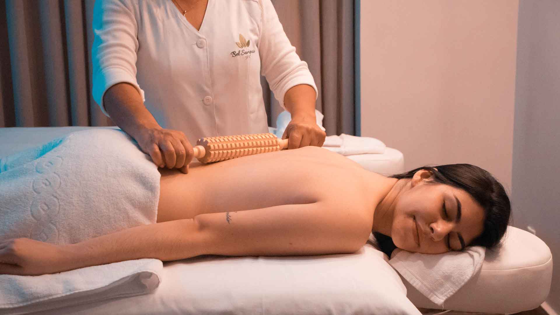 Woman getting a massage